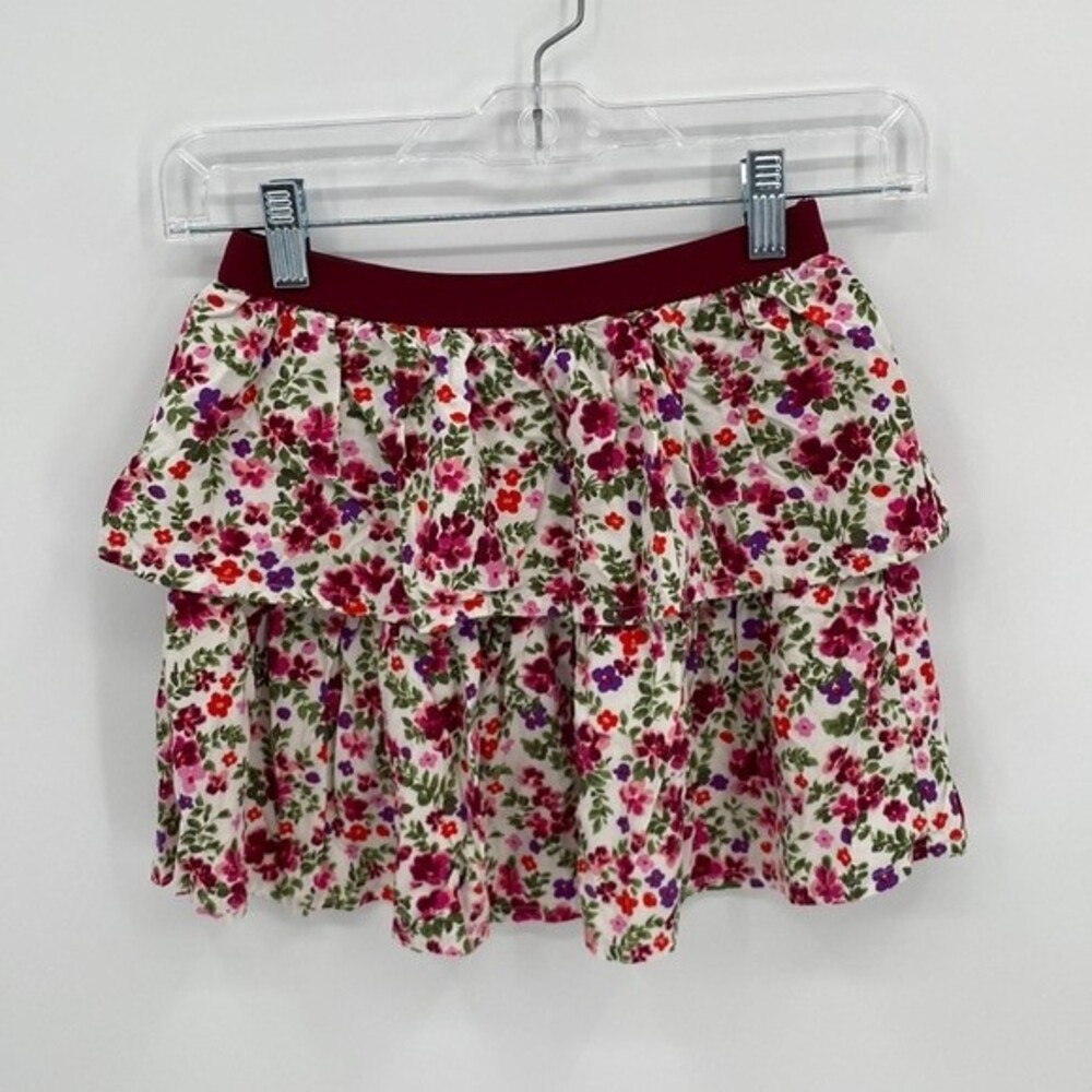 Crazy 8 Girl’s Ruffle Skirt Floral Tiered Girls Size Medium